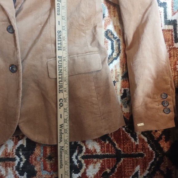 Tommy Hilfiger Corduroy Blazer Women's 6 Camel Cotton Blend Preppy Academia - Picture 9 of 9